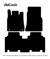 Black Floor Mats For Mercedes Benz A-Class W168 (2001-2004) | Limited Edition - AutoWin