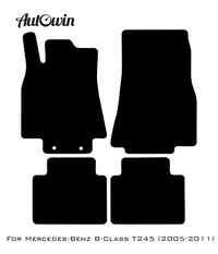 Black Floor Mats For Mercedes Benz B-Class T245 (2005-2011) | Limited Edition - AutoWin