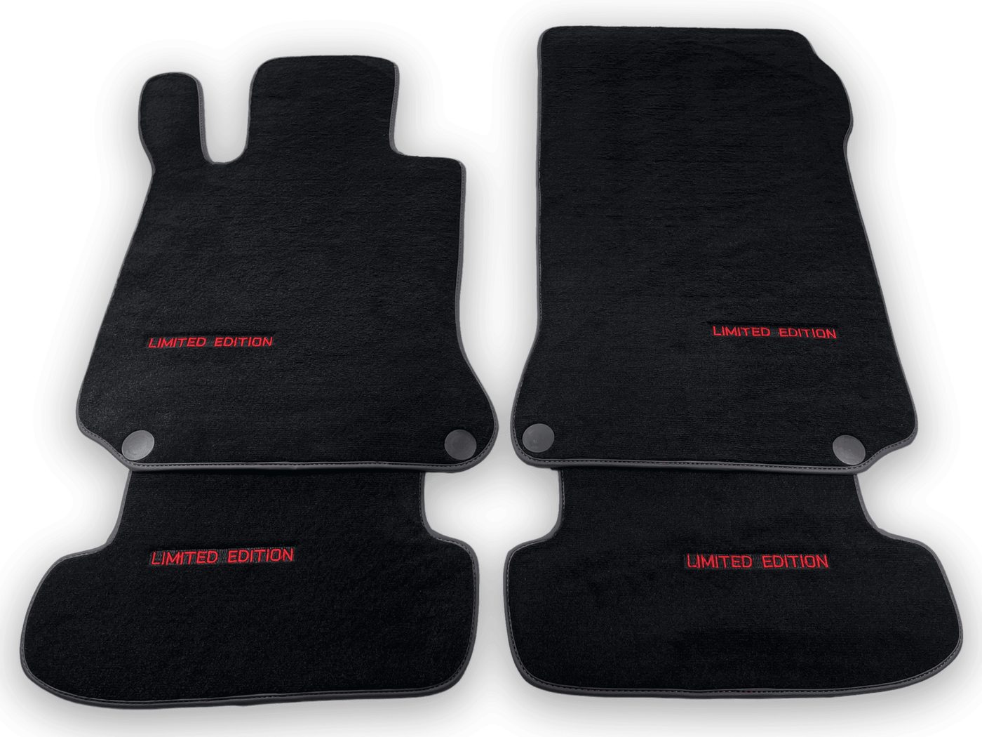 Black Floor Mats For Mercedes Benz C-Class W203 Sedan 4Matic (2000-2007) | Limited Edition - AutoWin