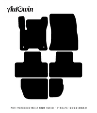 Black Floor Mats For Mercedes Benz EQB-Class X243 (2022-2024) | Limited Edition - AutoWin