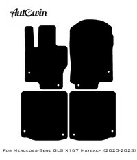 Black Floor Mats For Mercedes Benz GLS-Class X167 Maybach (2020-2023) | Limited Edition - AutoWin