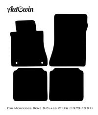 Black Floor Mats For Mercedes Benz S-Class W126 (1979-1991) | Limited Edition - AutoWin