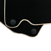 Black Floor Mats For Mercedes-Benz SL-Class R230 (2001-2012) Beige Trim - AutoWin