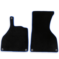 Black Floor Mats For Mercedes-Benz SLS-Class AMG (2009-2014) Blue Trim - AutoWin