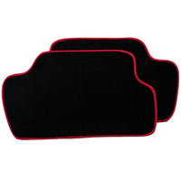 Black Floor Mats for Mini Clubman F54 (2019-2023) With Leather | Red Trim - AutoWin