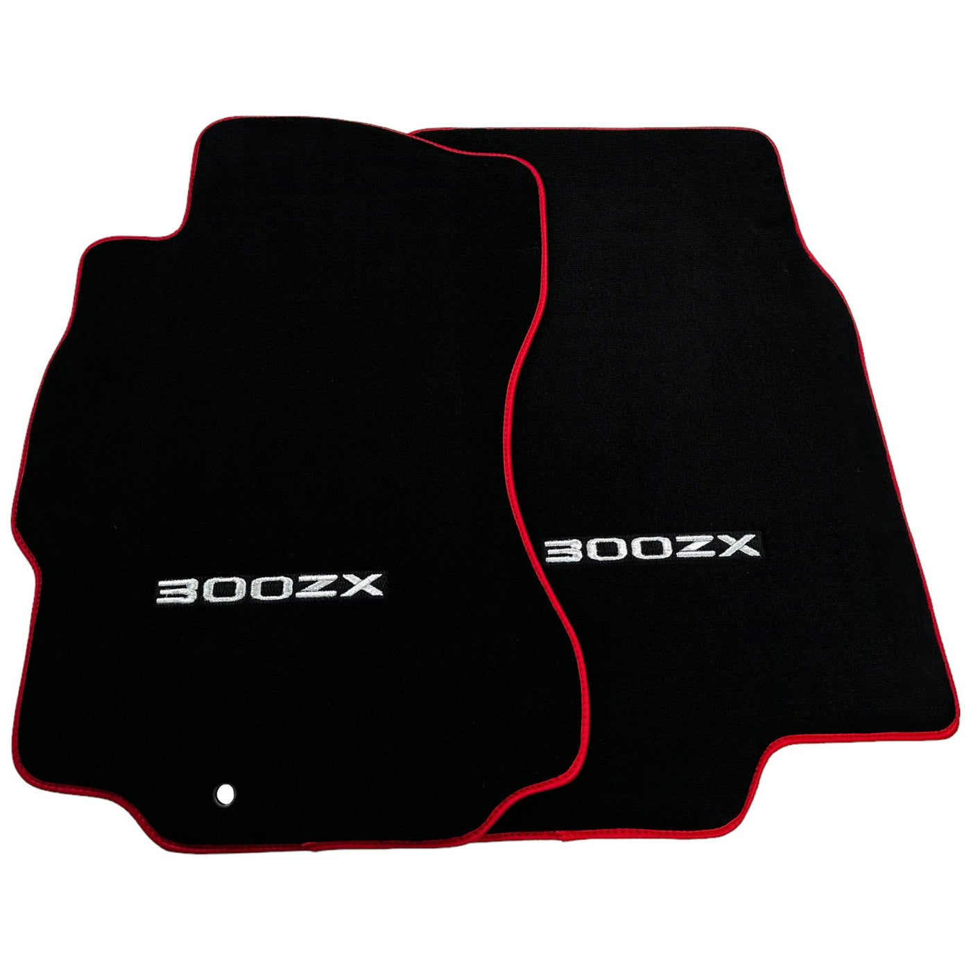 Black Floor Mats For Nissan 300ZX (1990-2000) Red Trim - AutoWin