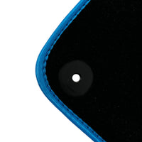 Black Floor Mats for Porsche 911 - 992 (2019-2024) with Blue Trim - AutoWin