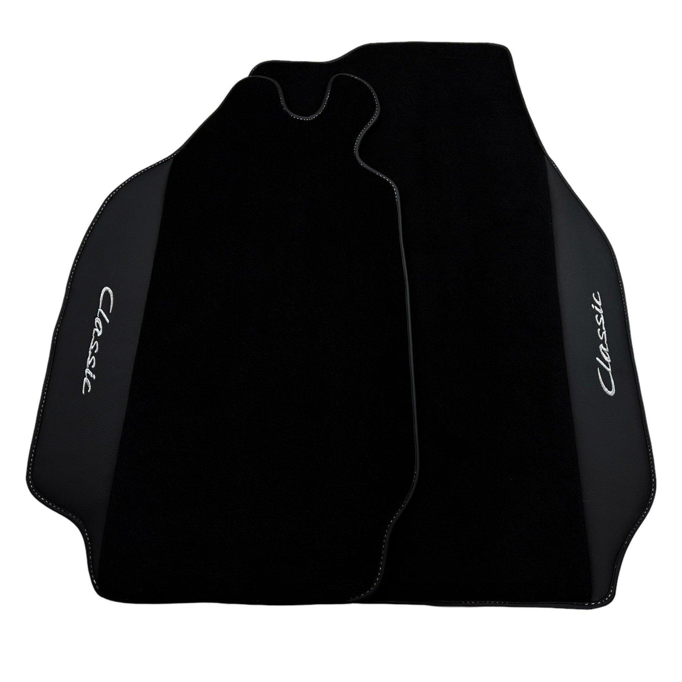 Black Floor Mats for Porsche Classic 911 (1963-1989) with Leather - AutoWin