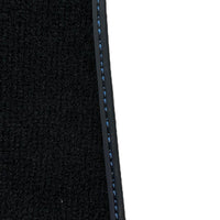 Black Floor Mats For Rolls Royce Black Badge Cullinan Blue Alcantara Leather - AutoWin