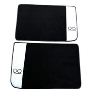 Black Floor Mats For Rolls Royce Black Badge Cullinan White Leather - AutoWin