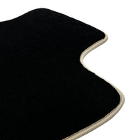 Black Floor Mats for Toyota Camry (2017-2023) Beige Trim - AutoWin