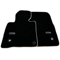 Black Floor Mats For Toyota Land Cruiser 150 (2009-2022) Beige Trim | ER56 Design - AutoWin