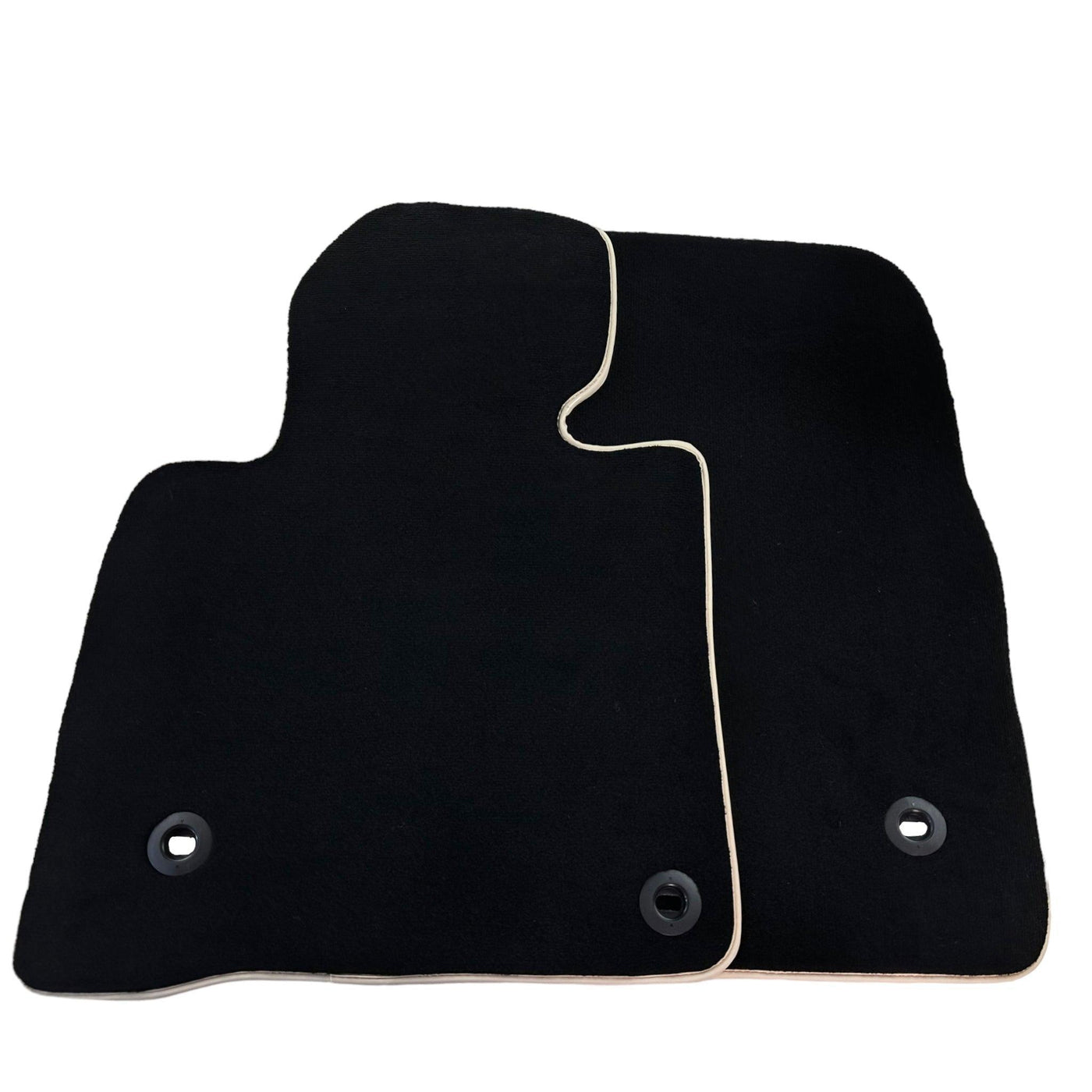 Black Floor Mats For Toyota Land Cruiser 150 (2009-2022) | Beige Trim - AutoWin