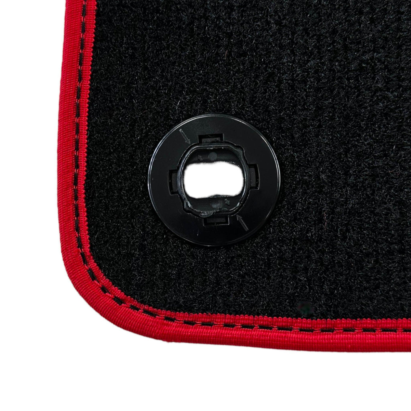 Black Floor Mats For Toyota Land Cruiser 150 (2009-2022) Red Trim | ER56 Design - AutoWin