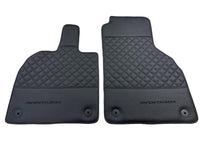Black Leather Floor Mats for Lamborghini Aventador | Black Stitching - AutoWin