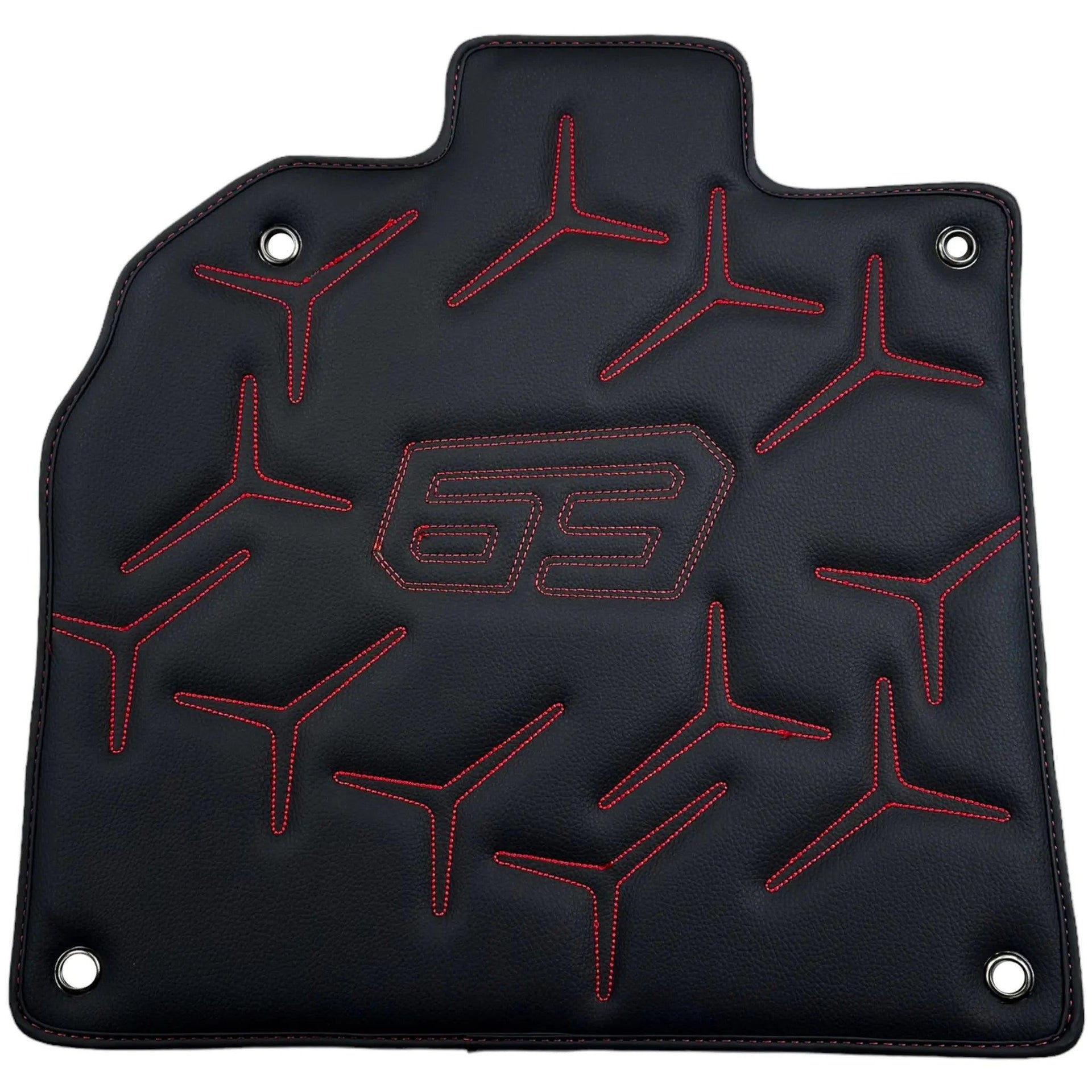 Black Leather Floor Mats for Lamborghini Aventador SVJ 63 Edition - AutoWin