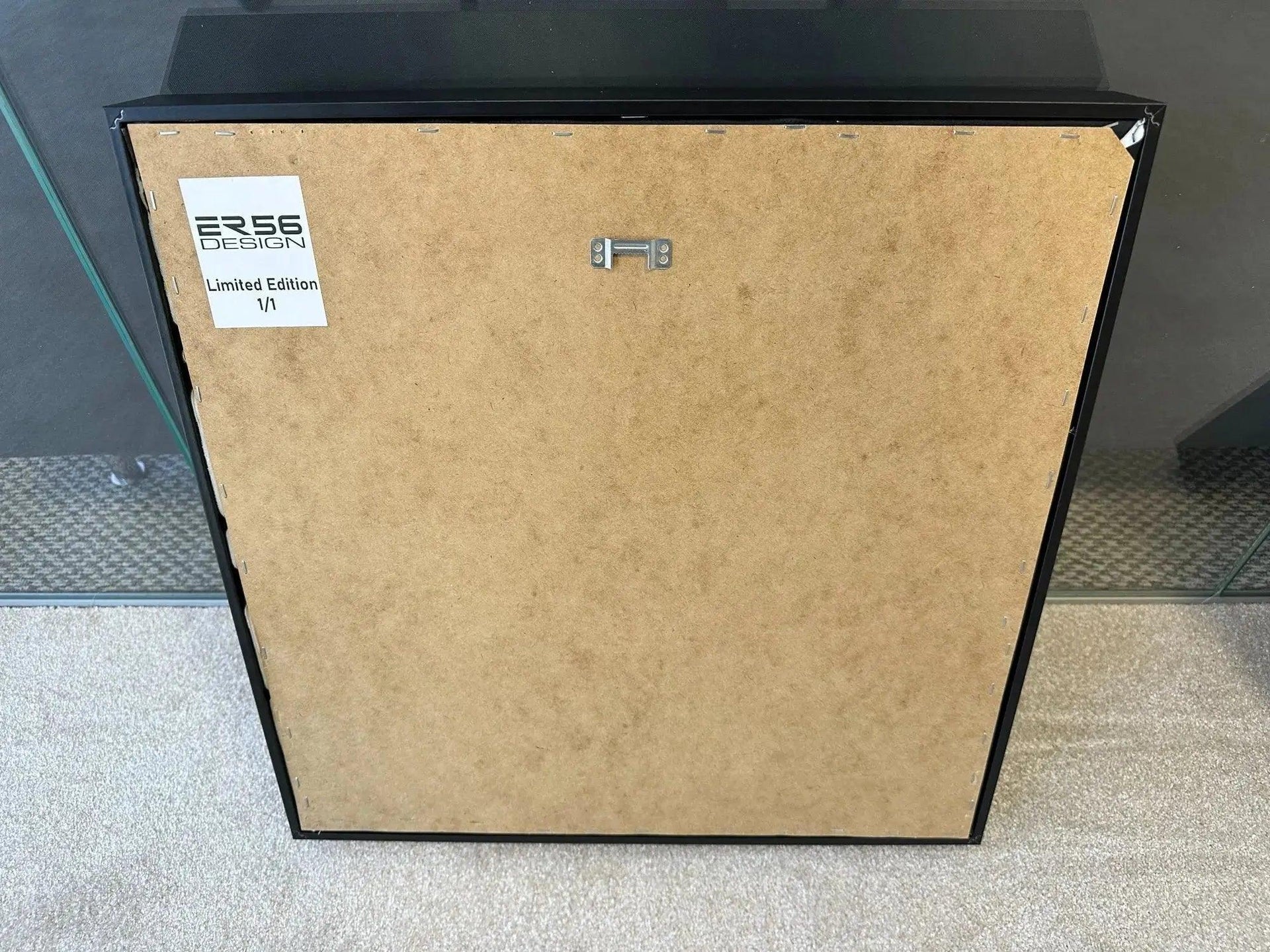 Black Leather Lamborghini Gallardo Inspired Wall Art: Embroidered Yellow Stitch Luxury Decor - AutoWin