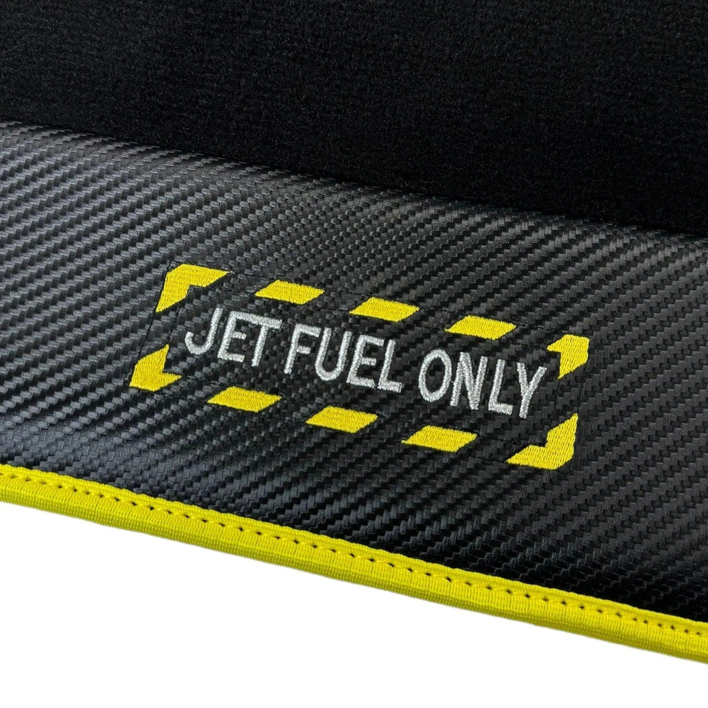 Black Mats For BMW 6 Series E64 Convertible | Fighter Jet Edition | Yellow Trim - AutoWin