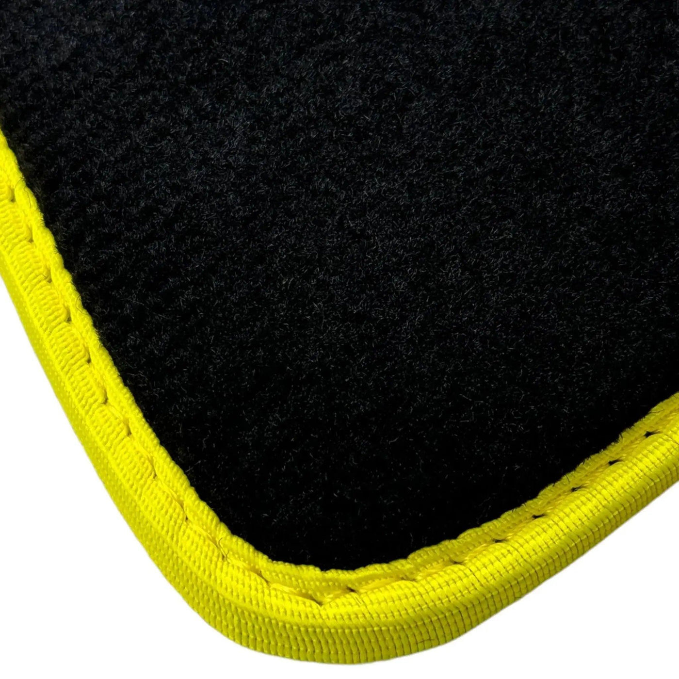 Black Mats For BMW 7 Series E38 Long | Fighter Jet Edition | Yellow Trim - AutoWin