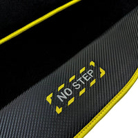 Black Mats For BMW M3 4-door E90 | Fighter Jet Edition | Yellow Trim - AutoWin