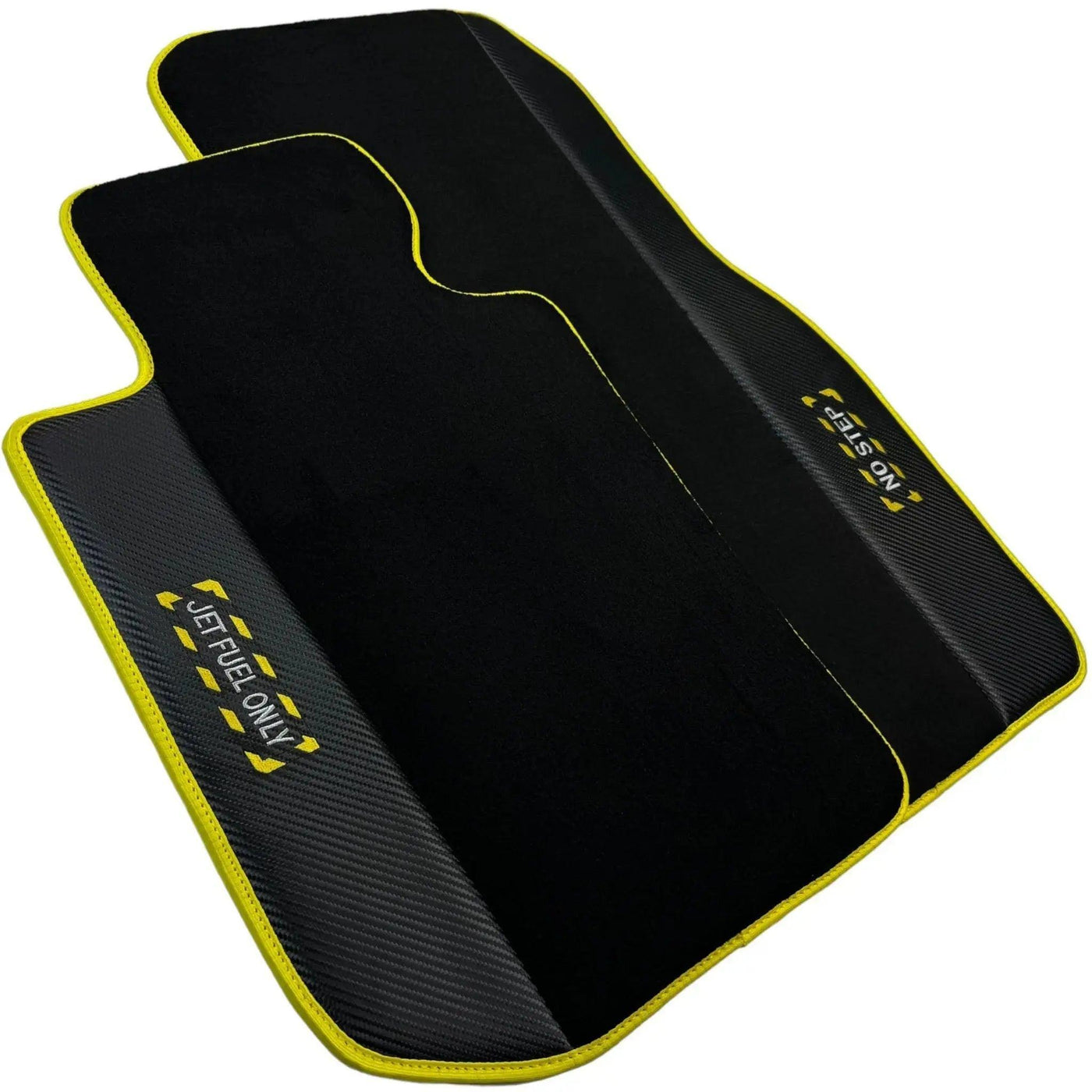 Black Mats For BMW M3 G80 | Fighter Jet Edition | Yellow Trim - AutoWin