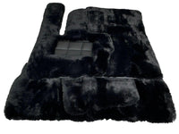 Black Sheepskin Floor Mats For Mercedes-Benz G Class W461 (1979-2008) ER56 Design - AutoWin
