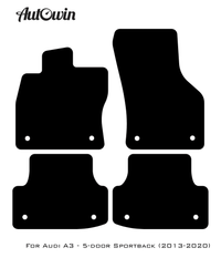 Blue Floor Mats for Audi A3 - 5-door Sportback (2013-2020) | ER56 Design - AutoWin