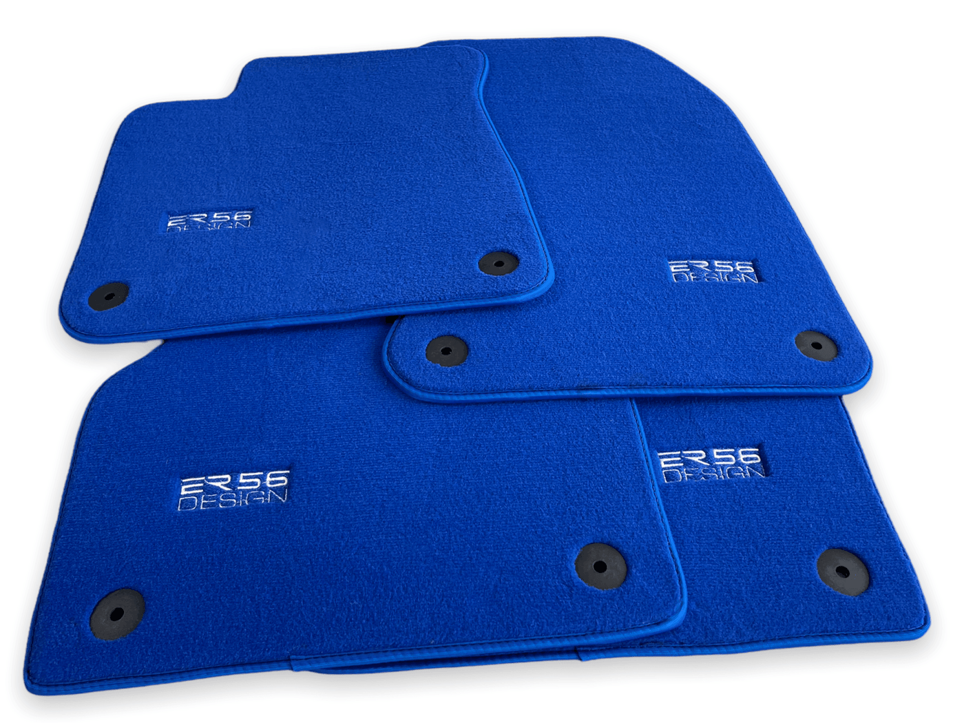 Blue Floor Mats for Audi A4 - B9 Sedan (2015-2018) | ER56 Design - AutoWin