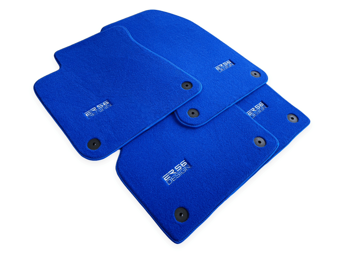 Blue Floor Mats for Audi A4 - B9 Sedan (2019-2023) | ER56 Design - AutoWin
