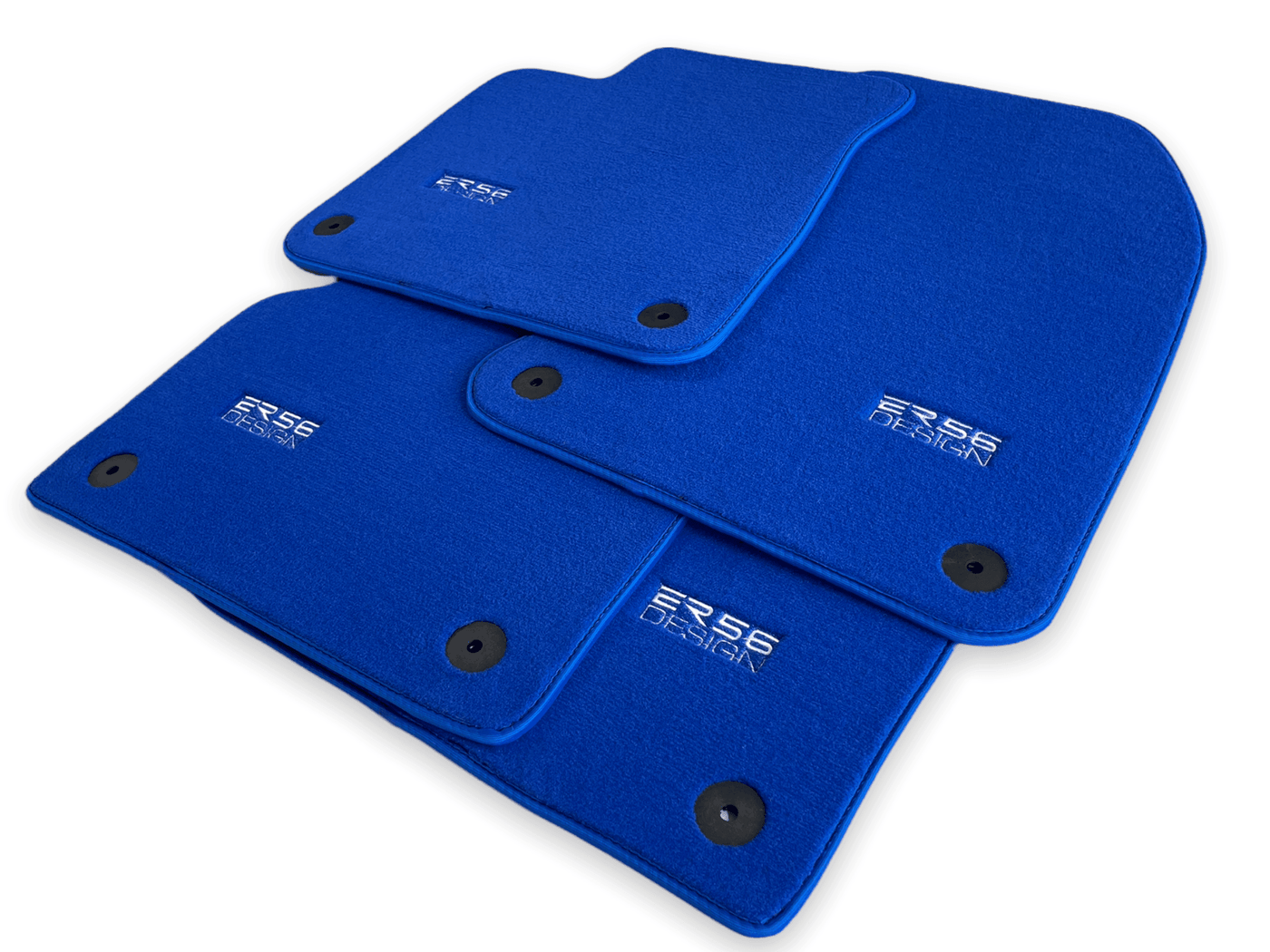 Blue Floor Mats for Audi A6 - C6 Allroad Quattro Long (2006-2008) | ER56 Design - AutoWin