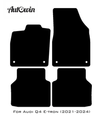 Blue Floor Mats for Audi Q4 E-tron (2021-2024) | ER56 Design - AutoWin