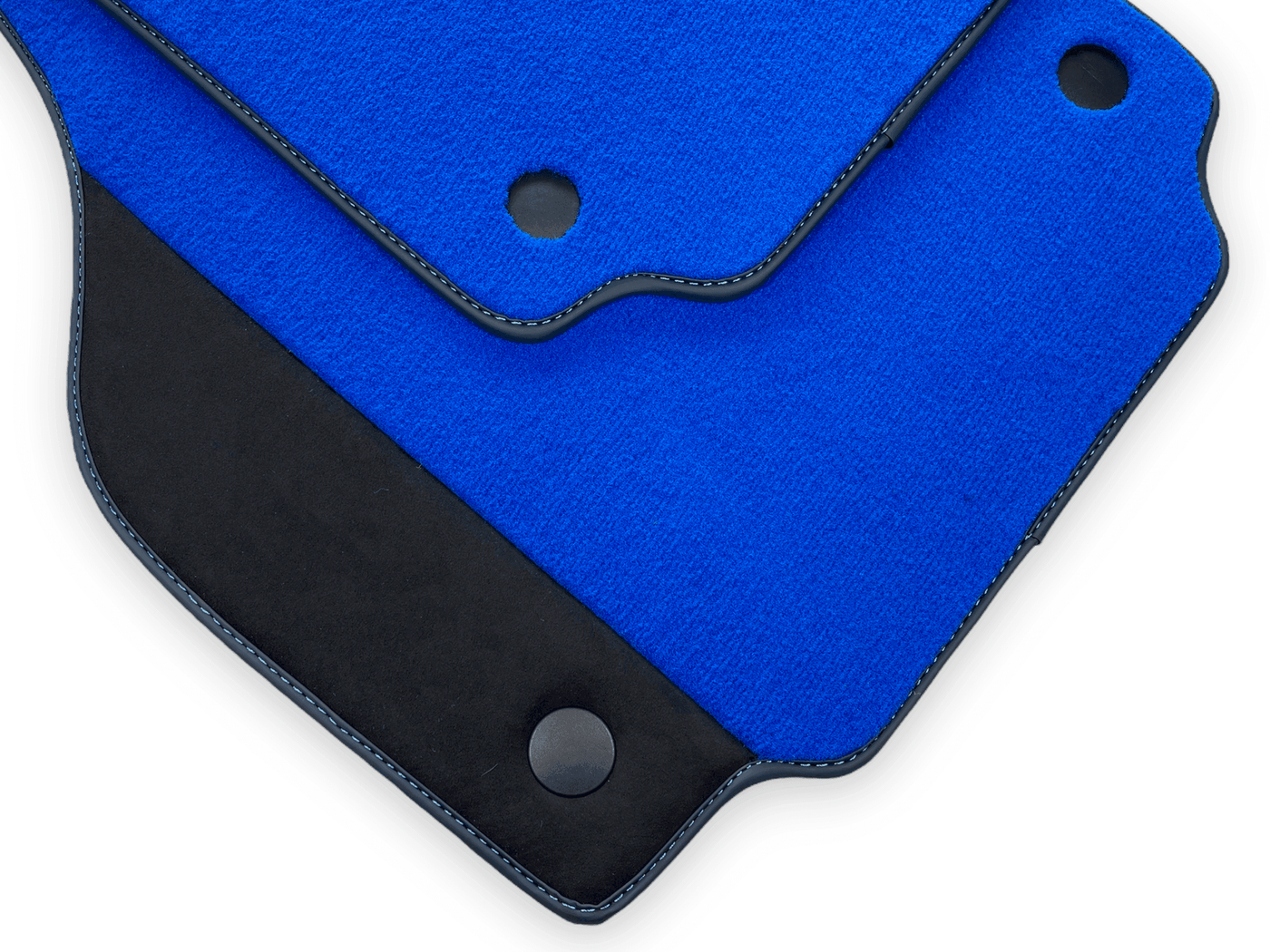 Blue Floor Mats For Ferrari F8 Tributo 2019-2022 With Alcantara Leather - AutoWin