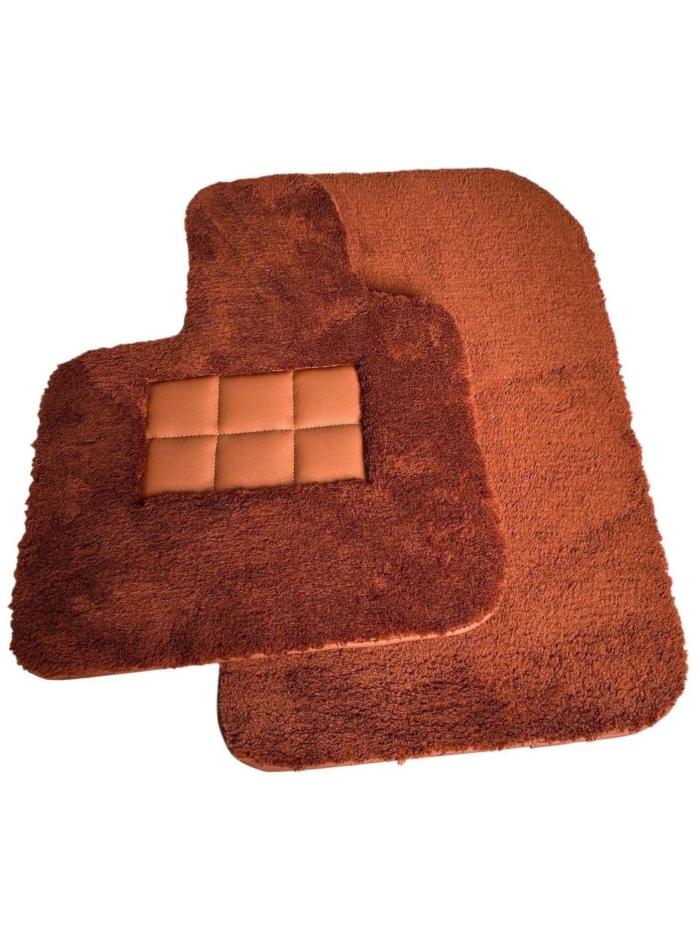 Brown Sheepskin Floor Mats For Bentley Bentayga (2015-2023) Er56 Design Brand - AutoWin