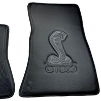 Carbon Fiber Floor Mats for Ford Mustang GT500 Shelby (2015-2021) with Cobra Sewing - AutoWin