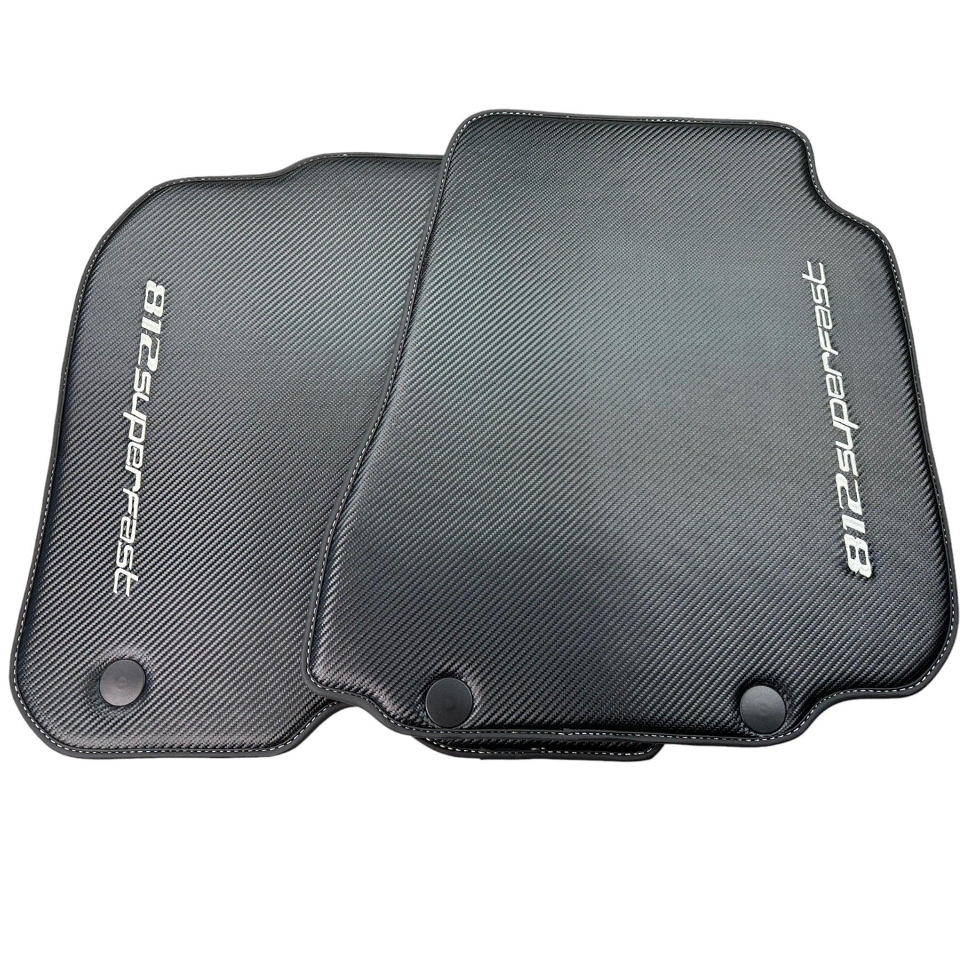 Carbon Fiber Leather Floor Mats For Ferrari 812 Superfast - AutoWin