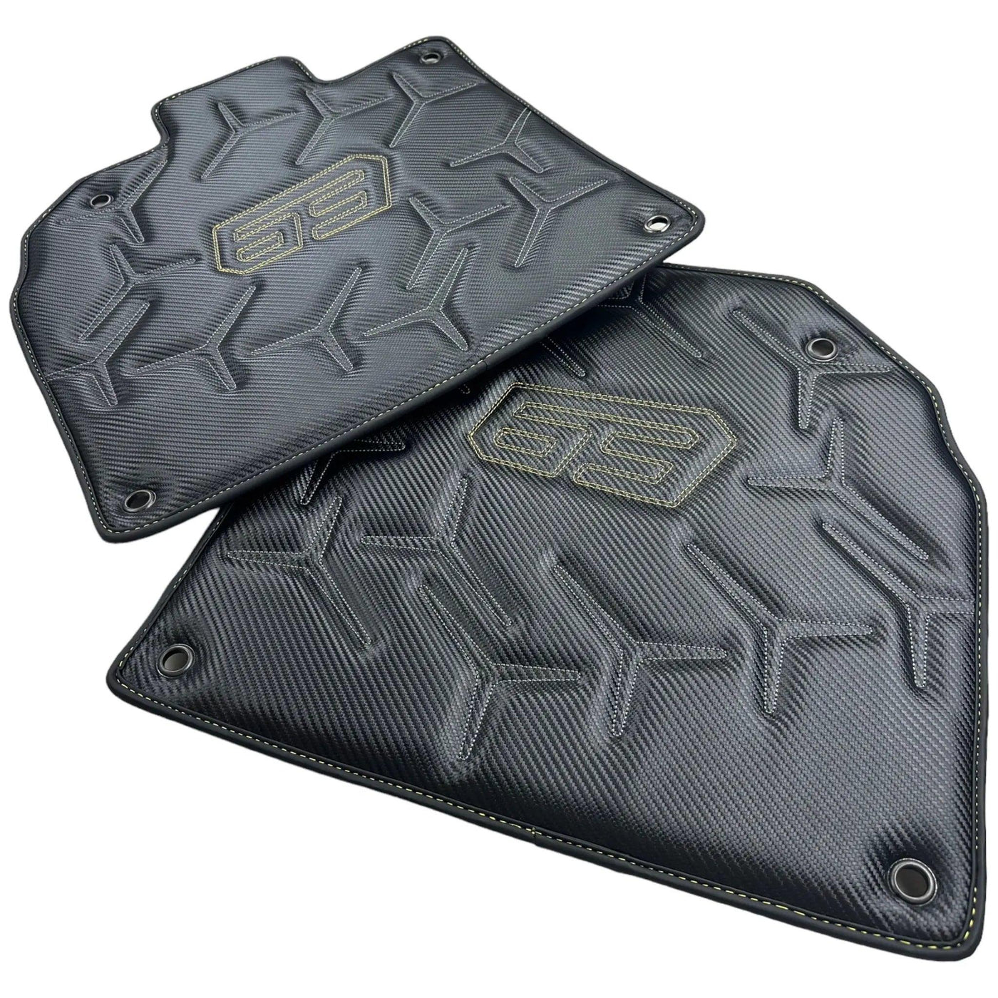 Carbon Leather Floor Mats for Lamborghini Aventador SVJ 63 Edition - AutoWin