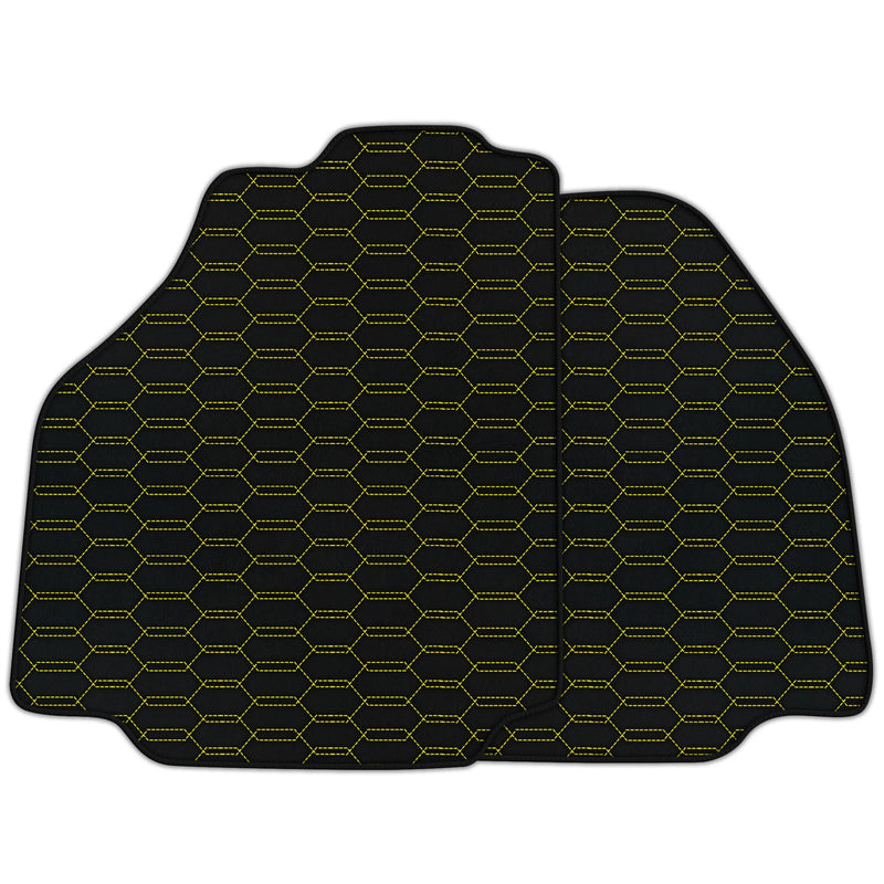 Tapis de sol en cuir sur mesure avec motif hexagonal