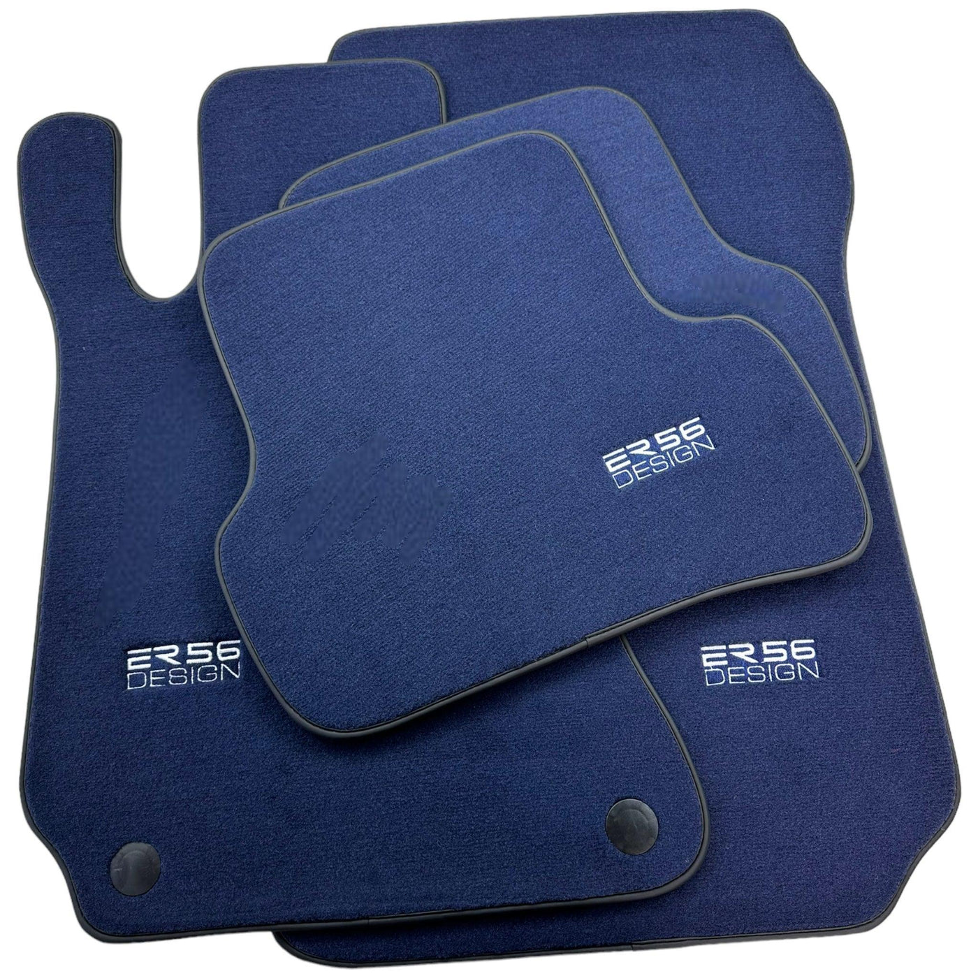 Dark Blue Floor Mats For Mercedes-Benz C-Class W204 (2007-2014) - AutoWin