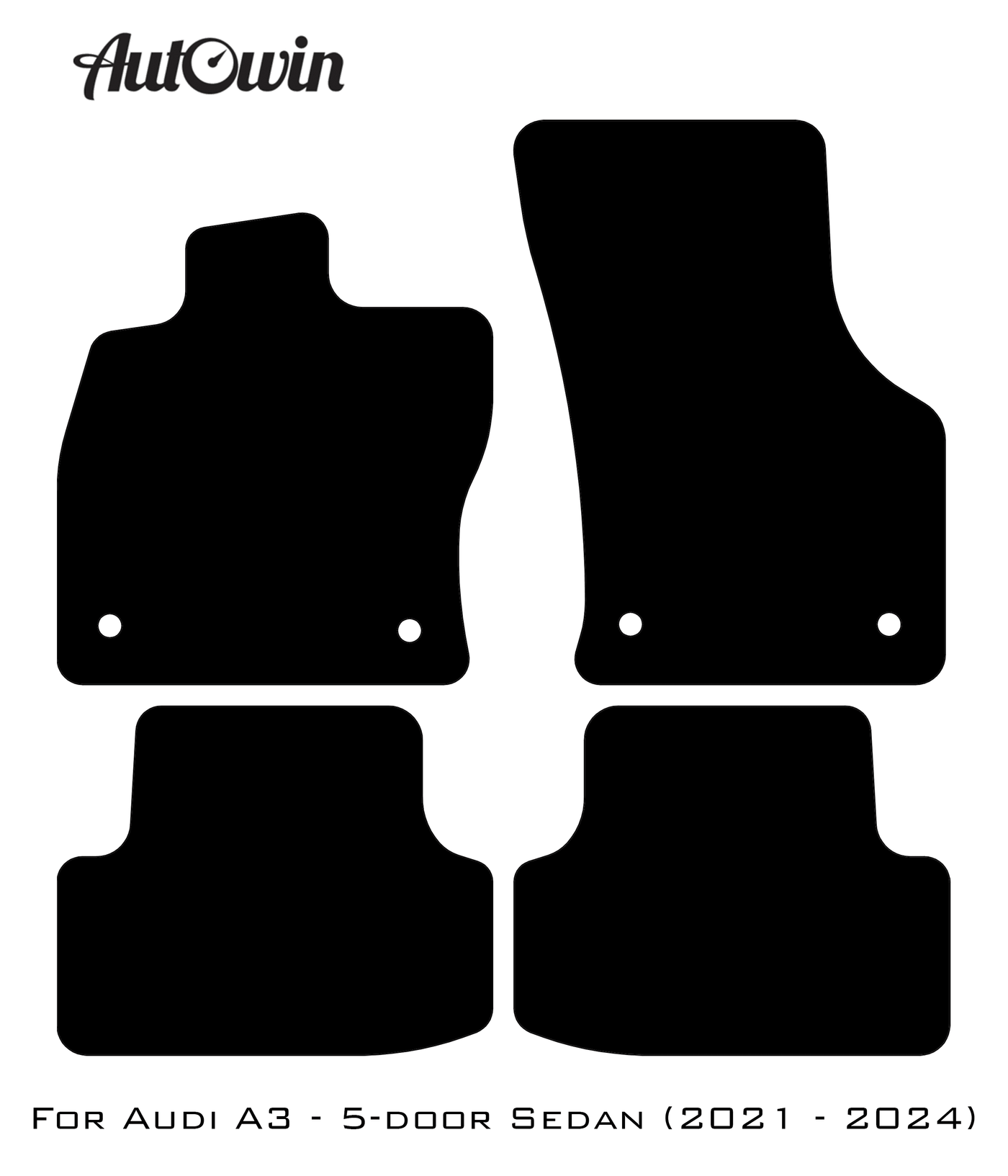 Floor Mats for Audi A3 - 5-door Sedan (2021 - 2024) ER56 Design - AutoWin