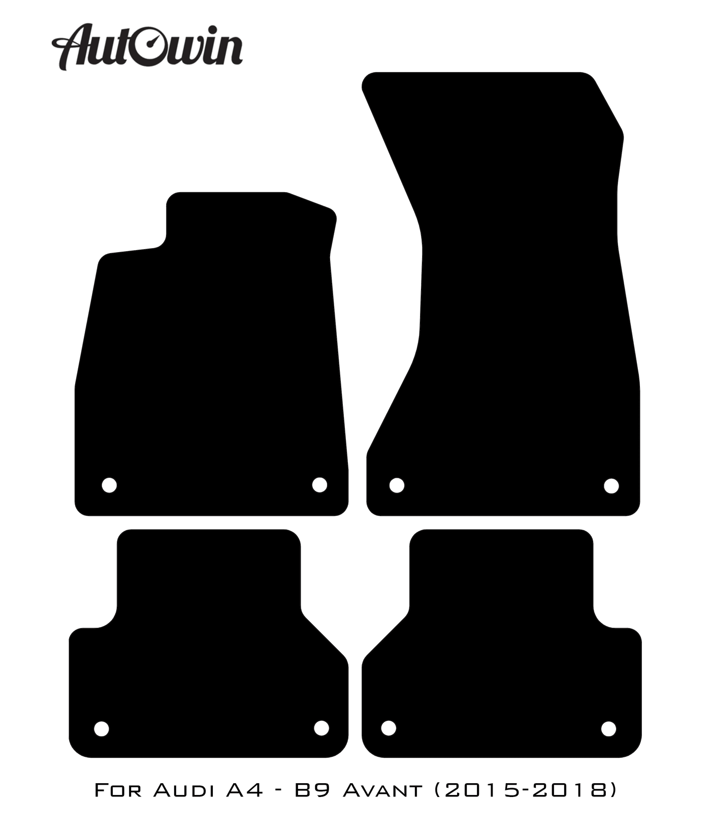 Floor Mats for Audi A4 - B9 Avant (2015-2018) ER56 Design - AutoWin