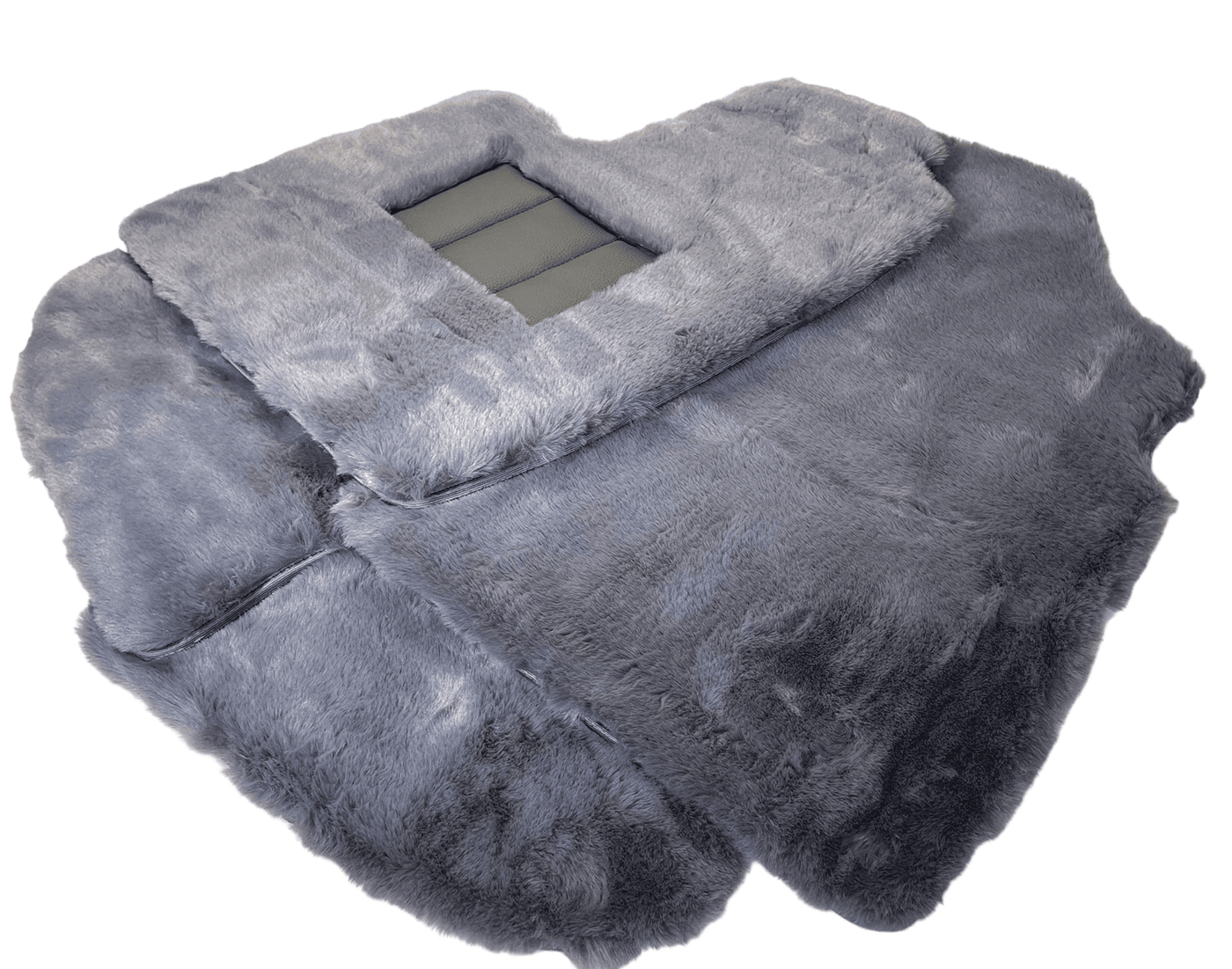 Gray Sheepskin Floor Mats For Bentley Continental GTC (2006–2011) Er56 Design - AutoWin