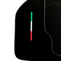 Alcantara Black Floor Mats For Ferrari 488 Pista Spider (2019-2021) Italian Edition