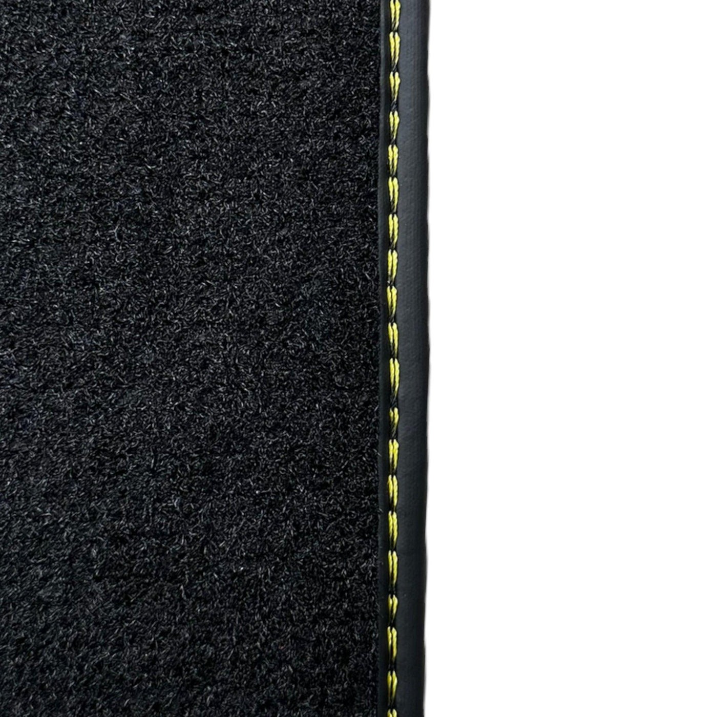 Leather Black Floor Mats for Lamborghini Gallardo Yellow Sewing | ER56 Design - AutoWin