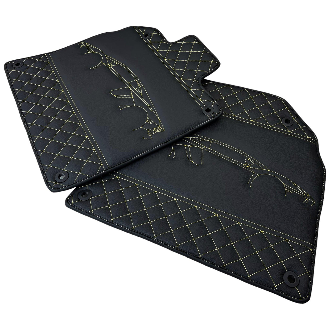 Leather Floor Mats for Lamborghini Aventador SV SVJ - AutoWin