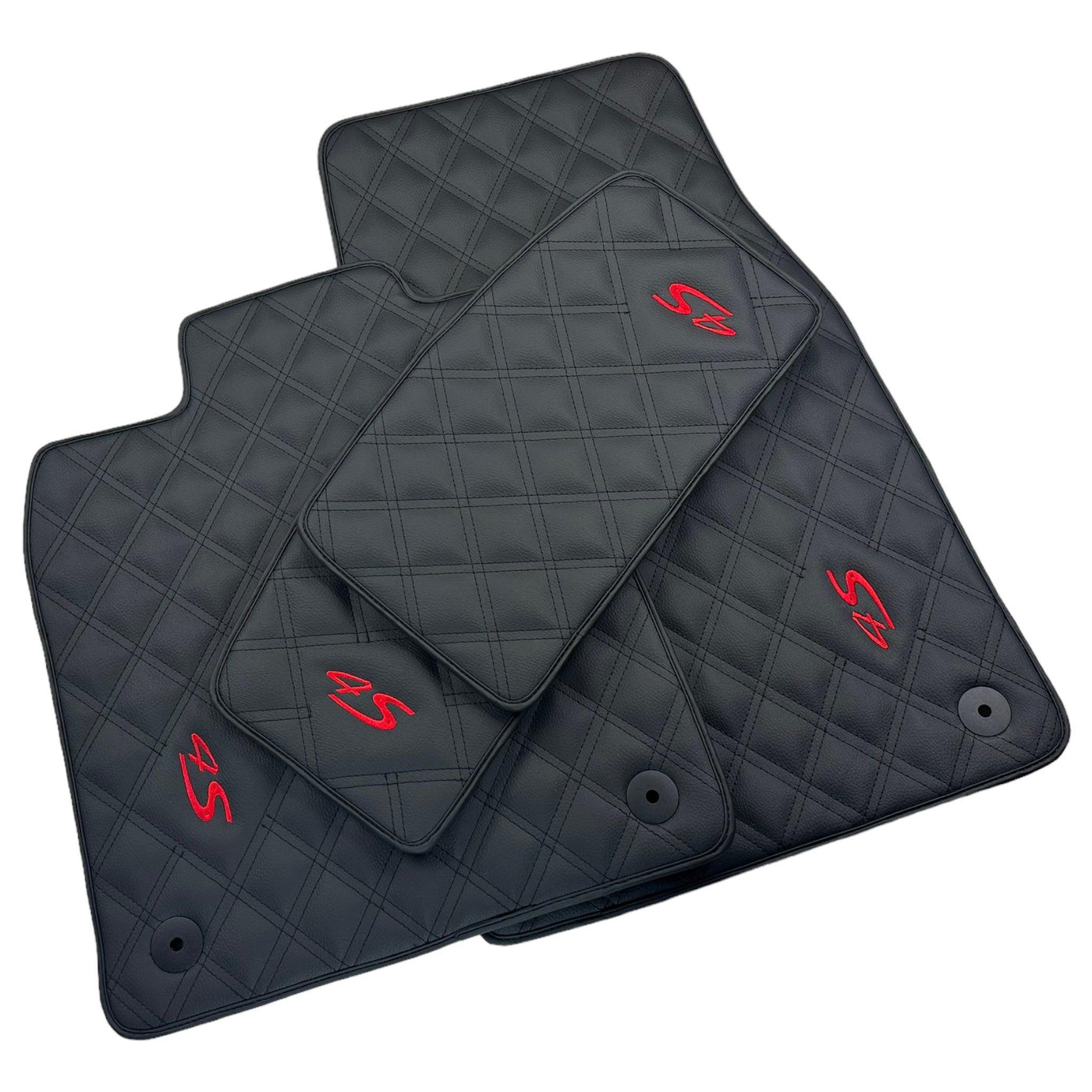 Leather Floor Mats For Porsche Taycan 4S (2019-2023) - AutoWin
