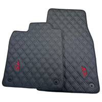 Leather Floor Mats For Porsche Taycan 4S (2019-2023) - AutoWin