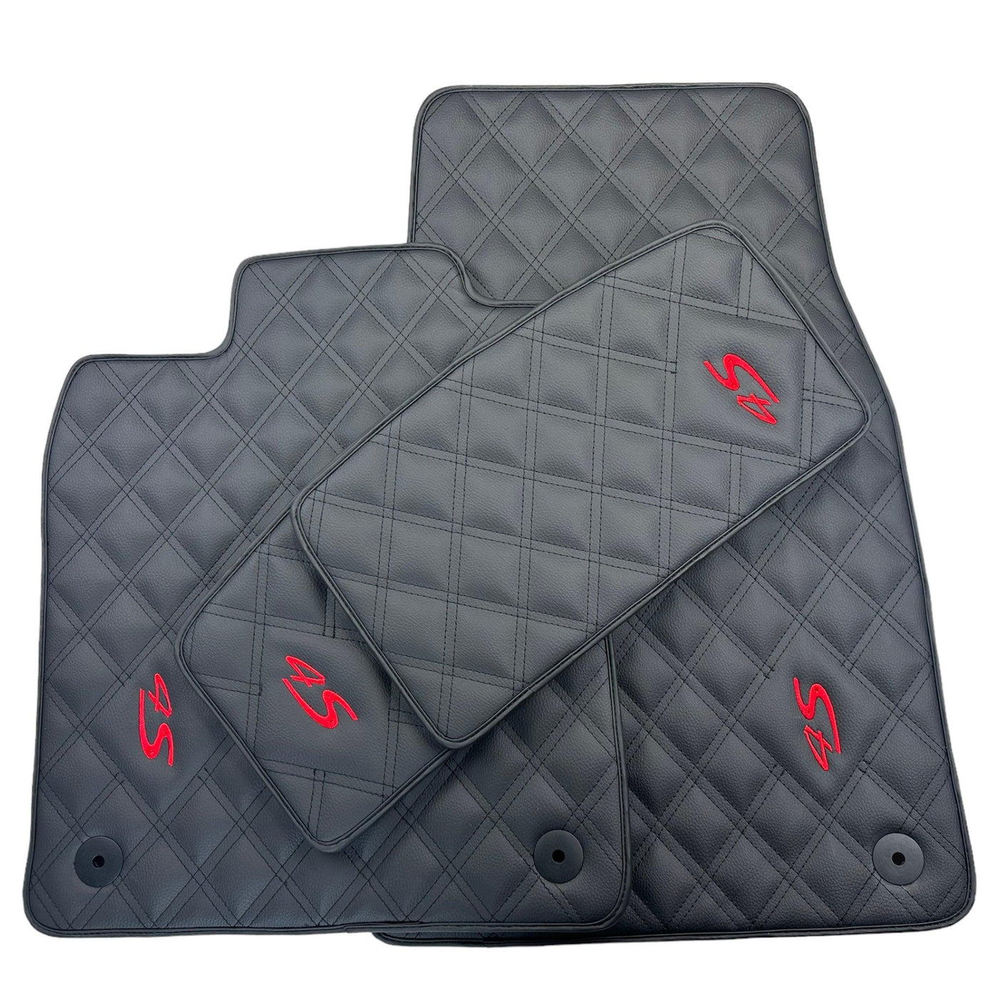 Leather Floor Mats For Porsche Taycan 4S (2019-2023) - AutoWin