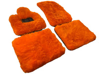 Orange Sheepskin Floor Mats For Bentley Flying Spur (2005-2013) Er56 Design Brand - AutoWin
