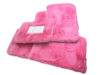 Pink Sheepskin Floor Mats For Bentley Flying Spur (2005-2013) Er56 Design Brand - AutoWin