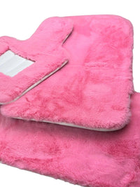 Pink Sheepskin Floor Mats For Bentley Flying Spur (2005-2013) Er56 Design Brand - AutoWin